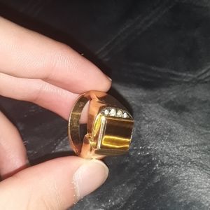 Diamond and gold ring